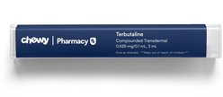 Terbutaline Sulfate Compounded Transdermal Cream, 0.625 mg/0.1 mL, 3 mL for Veterinary use (2 clicks=0.1 mL)