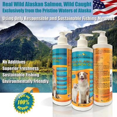 Show full view: TerraMax Pro Premium Wild Alaskan Salmon Oil Skin & Coat Dog & Cat Liquid Supplement, 16-fl oz bottle slide 6 of 7