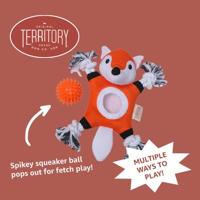 Show full view: Territory 2-in-1 Farm Friends Fetch Ball & Rope Tug Dog Toys, 3 count slide 6 of 10
