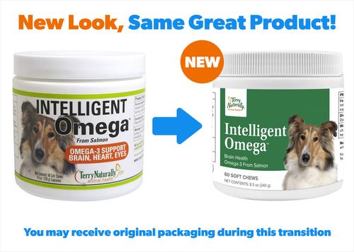 Show full view: Terry Naturally Animal Health Intelligent Omega Dog Supplement, 60 count slide 3 of 8