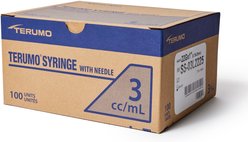 Terumo Luerlock Syringes 22G, 1-inch, 3-cc, 100 syringes