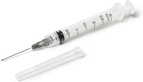 Show full view: Terumo Luerlock Syringes 22G, 1-inch, 3-cc, 100 syringes slide 4 of 5