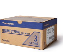 Terumo Luerlock Syringes 20G, 1.5-inch, 3-cc, 100 syringes