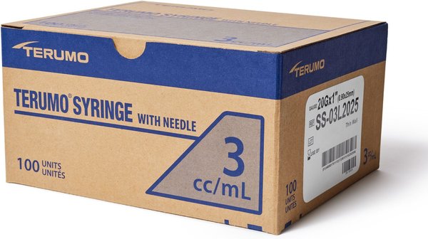 Terumo Luerlock Syringes 20G, 1-inch