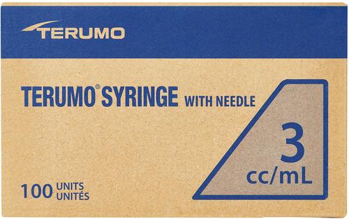 Show full view: Terumo Luerlock Syringes 20G, 1-inch, 3-cc, 100 syringes slide 5 of 6