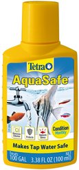 Tetra AquaSafe Freshwater & Marine Aquarium Water Conditioner & Dechlorinator, 3.38-fl oz