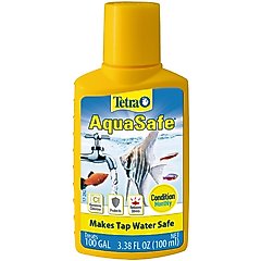 Tetra AquaSafe Freshwater & Marine Aquarium Water Conditioner & Dechlorinator, 3.38-fl oz