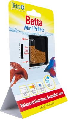 Show full view: Tetra Betta Floating Mini Pellets Fish Food, 0.15-oz bag slide 8 of 9