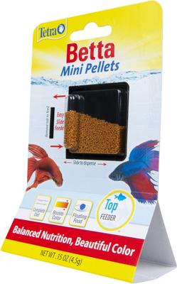 Show full view: Tetra Betta Floating Mini Pellets Fish Food, 0.15-oz bag slide 9 of 9