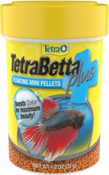 Tetra Betta Plus Floating Mini Pellet Fish Food, 1.2-oz jar