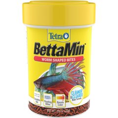Tetra Betta Worm Shaped Bites Fish Food, 0.98-oz