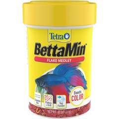 Tetra BettaMin Tropical Medley Color Enhancing Fish Food, .81-oz jar