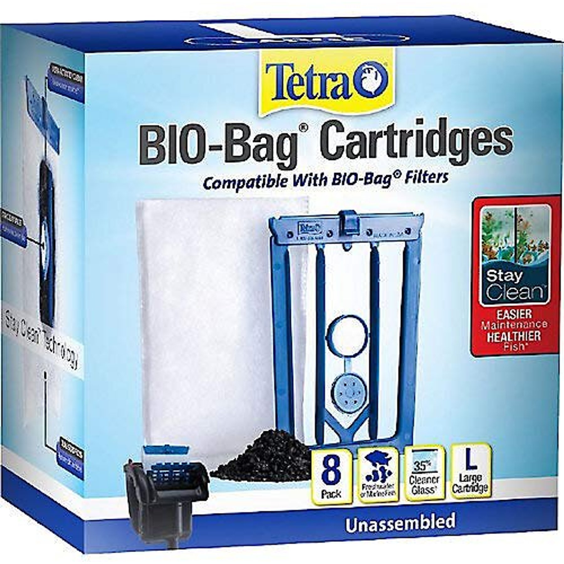 Tetra BIO-Bag Aquarium Filter Cartridge, Large, 8 count