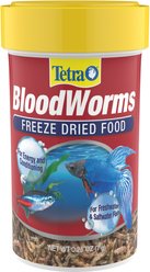 Tetra BloodWorms Freeze-Dried Fish Food, 0.25-oz jar