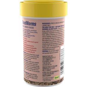 Tetra BloodWorms Freeze-Dried Fish Food, 0.25-oz jar