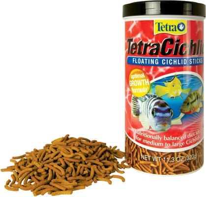 Show full view: Tetra Cichlid Floating Cichlid Sticks Fish Food, 11.30-oz jar slide 5 of 9