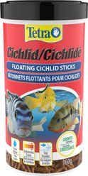 Tetra Cichlid Floating Cichlid Sticks Fish Food, 5.65-oz jar