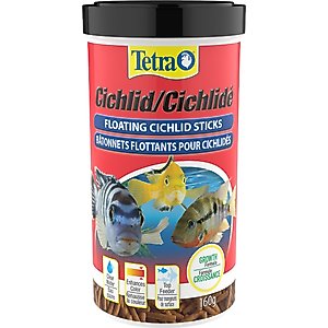 Tetra Cichlid Floating Cichlid Sticks Fish Food, 5.65-oz jar