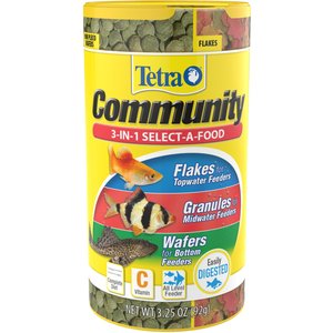 Tetra Community Select-A-Food Tropical Fish Food, 3.25-oz jar