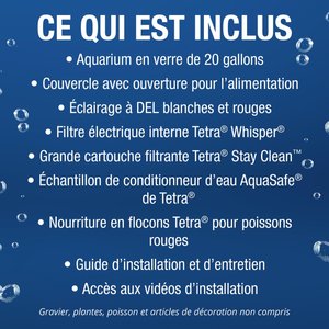 Tetra Complete Goldfish Aquarium Kit with White & Red LED Lighting, 20-gal