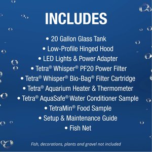 Tetra Complete Tropical Fish Aquarium Kit with LED Lighting, 20-gal