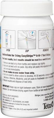 Show full view: Tetra EasyStrips 6-in-1 Freshwater & Saltwater Aquarium Test Strips, 100 count slide 2 of 9