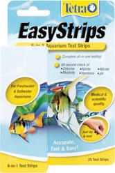 Tetra EasyStrips 6-in-1 Freshwater & Saltwater Aquarium Test Strips, 25 count