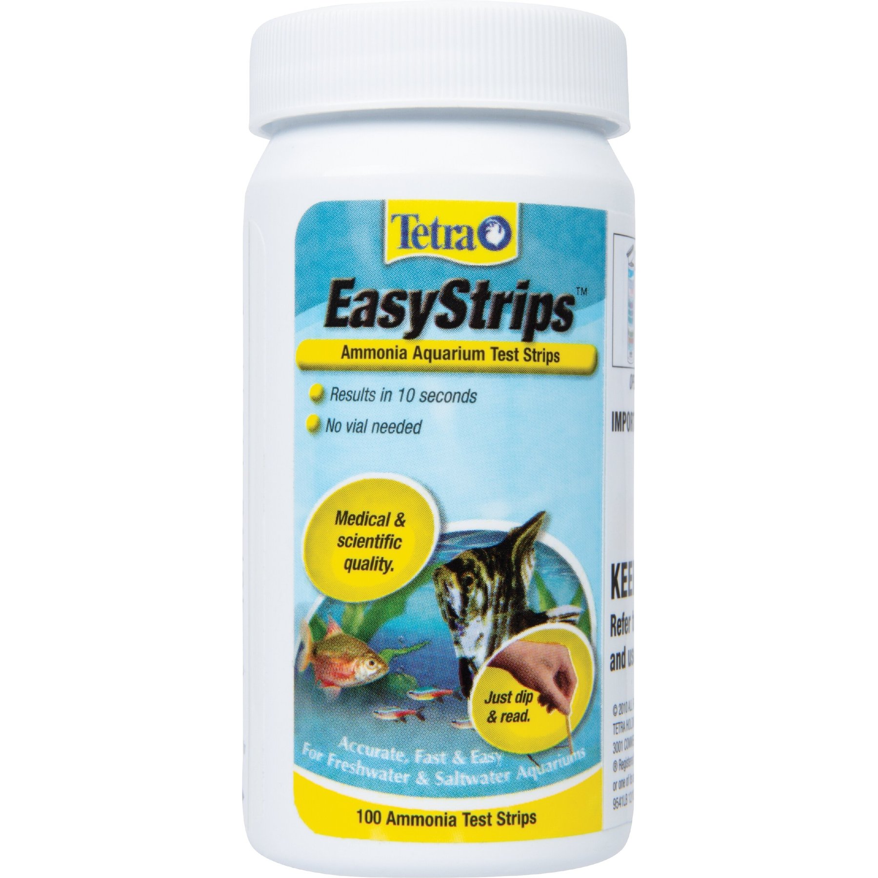 Tetra EasyStrips Ammonia Aquarium Test Strips, 100 count