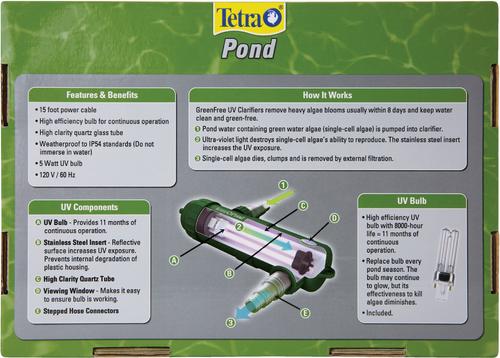 Show full view: Tetra GreenFree Ultraviolet Pond Clarifier, 5-watt slide 2 of 8