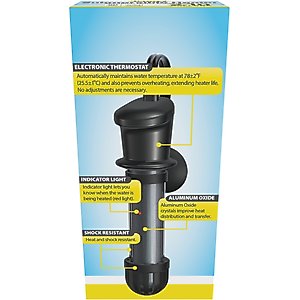 Tetra HT10 Submersible Aquarium Heater & Electronic Thermostat, 50-watt