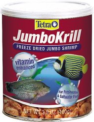 Tetra JumboKrill Freeze-Dried Shrimp Freshwater & Saltwater Fish Treats, 3.5-oz jar