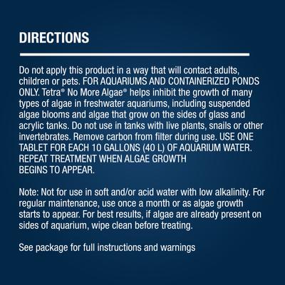Show full view: Tetra No More Algae Controls Algae Growth for Water Clarity, 8 count slide 3 of 9