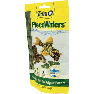 Tetra PlecoWafers Complete Diet for Algae Eaters Fish Food, 3.03-oz bag