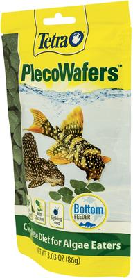 Show full view: Tetra PlecoWafers Complete Diet for Algae Eaters Fish Food, 3.03-oz bag slide 7 of 9