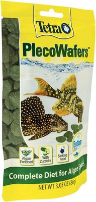 Show full view: Tetra PlecoWafers Complete Diet for Algae Eaters Fish Food, 3.03-oz bag slide 8 of 9