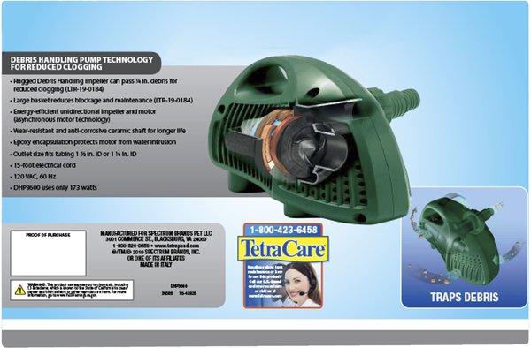 Tetra DHP4200 Debris-Handling Pond Pump