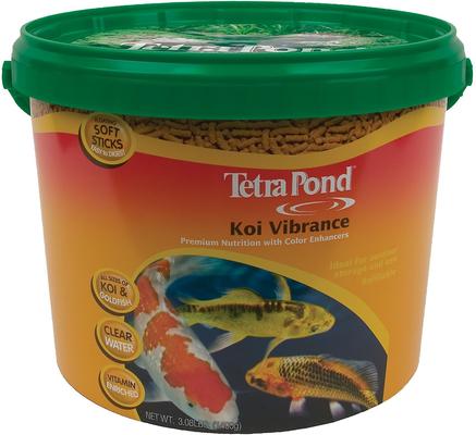 Show full view: Tetra Pond Koi Vibrance Color Enhancing Sticks Koi & Goldfish Food, 3.08-lb bucket & Tetra Pond Koi Growth High Protein Koi & Goldfish Food, 4.85-lb bag slide 2 of 6