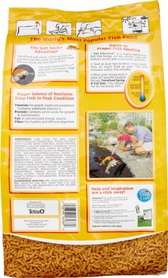 Show full view: Tetra Pond Koi Vibrance Color Enhancing Sticks Koi & Goldfish Food, 5.18-lb bag + Pond Spring & Fall Diet Transitional Fish Food, 3.08-lb bag slide 3 of 10