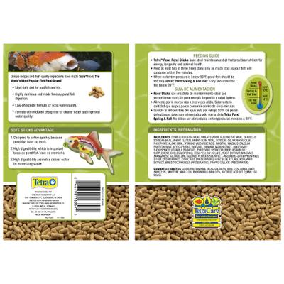 Show full view: Tetra Pond Sticks Goldfish & Koi Fish Food, 2.65-lb bucket slide 4 of 10