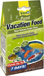 Tetra Pond Vacation Food Slow Release Feeder Block Fish Food, 3.45-oz jar