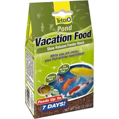 Tetra Pond Vacation Food Slow Release Feeder Block Fish Food, 3.45-oz jar