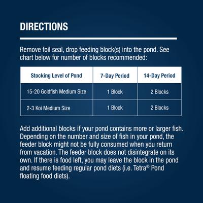 Show full view: Tetra Pond Vacation Food Slow Release Feeder Block Fish Food, 3.45-oz jar slide 4 of 10