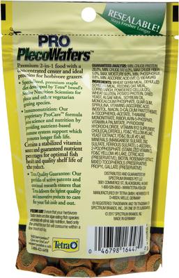 Show full view: Tetra PRO PlecoWafers Complete Diet for Algae Eaters Fish Food, 2.12-oz bag slide 2 of 6