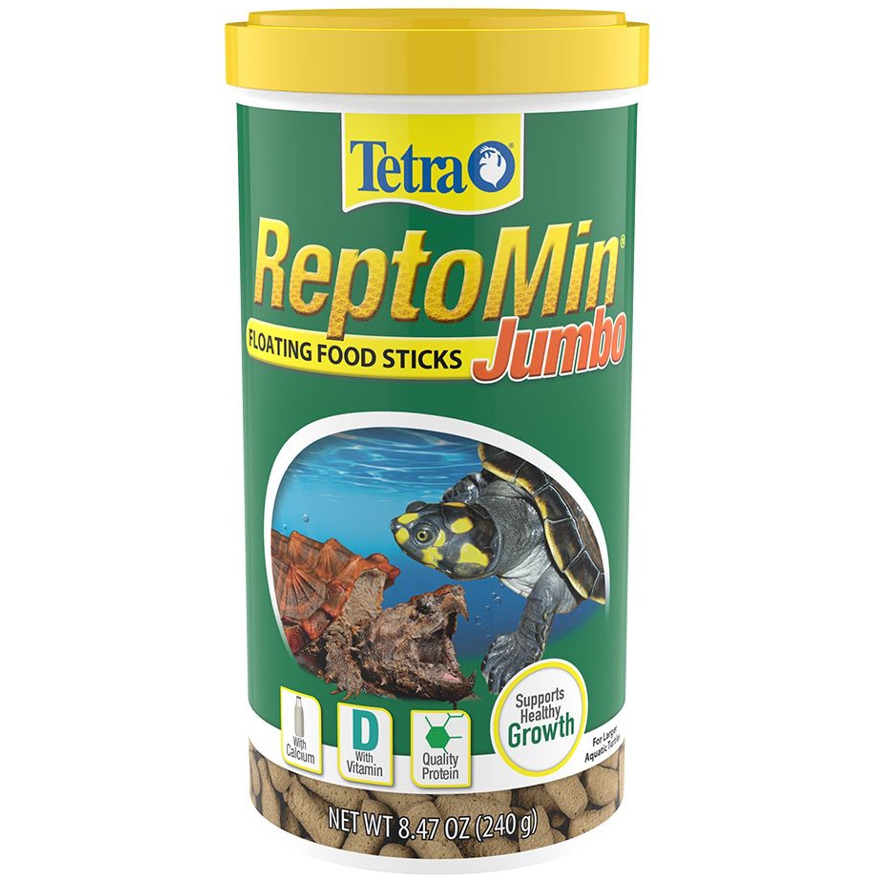 Tetra ReptoMin Jumbo Floating Aquatic Turtles Food Sticks, 8.47-oz jar