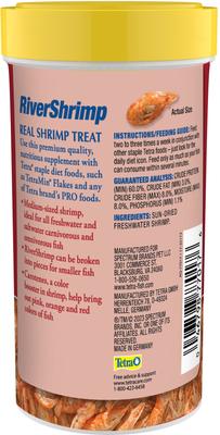 Show full view: Tetra RiverShrimp Sun Dried Krill Freshwater & Saltwater Fish Treats, .92-oz jar slide 3 of 9