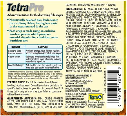 Show full view: Tetra TetraPro Tropical Crisps Fish Food, 2.37-oz slide 5 of 7