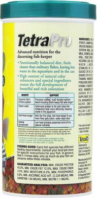 Show full view: Tetra TetraPro Tropical Fish Color Crisps Fish Food, 2.65-oz slide 2 of 8