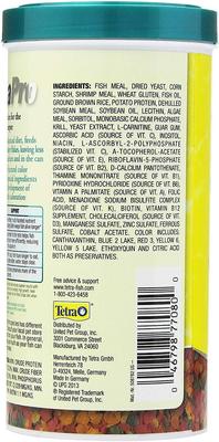 Show full view: Tetra TetraPro Tropical Fish Color Crisps Fish Food, 2.65-oz slide 3 of 8