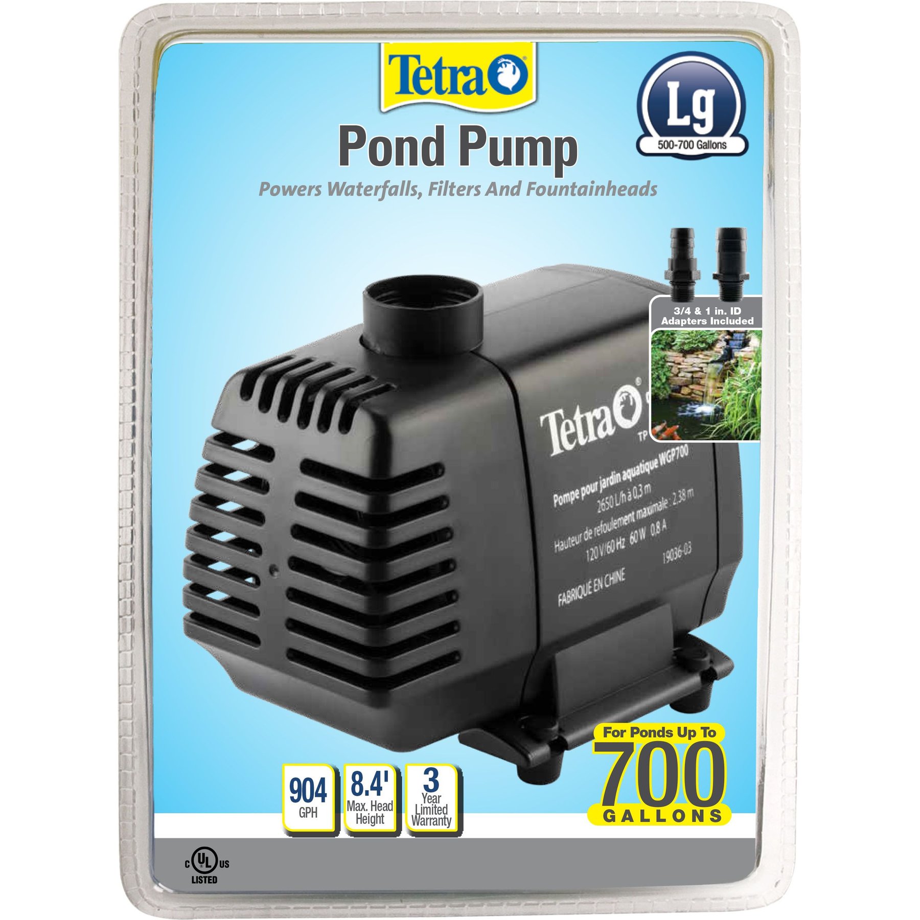 Tetra Water Garden Pond Pump, 700-gph