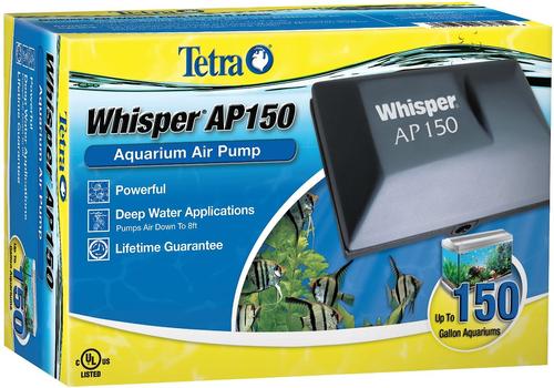 Show full view: Tetra Whisper Air Pump for Deep Water Aquariums, Size 150 slide 1 of 10